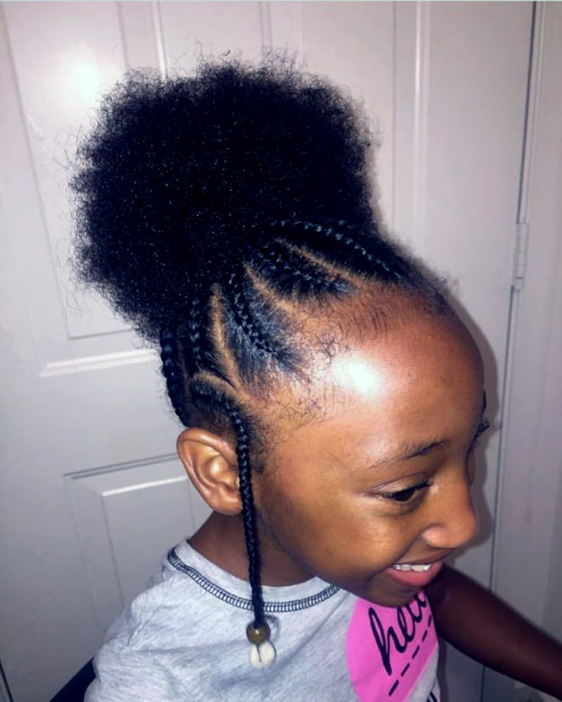 Cornrows with Puffs