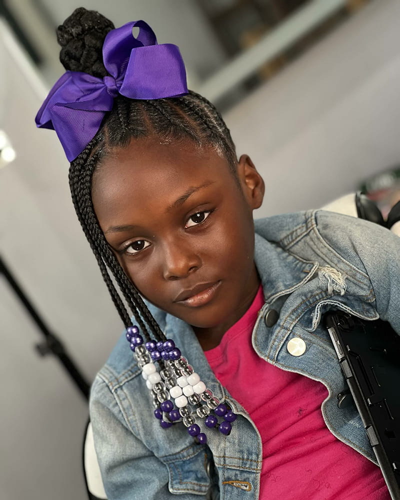 Cornrows with Hairbows