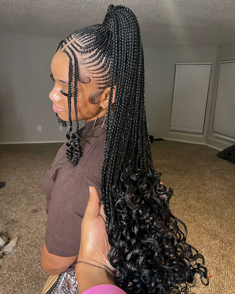 Tribal Braids Cornrow Ponytail