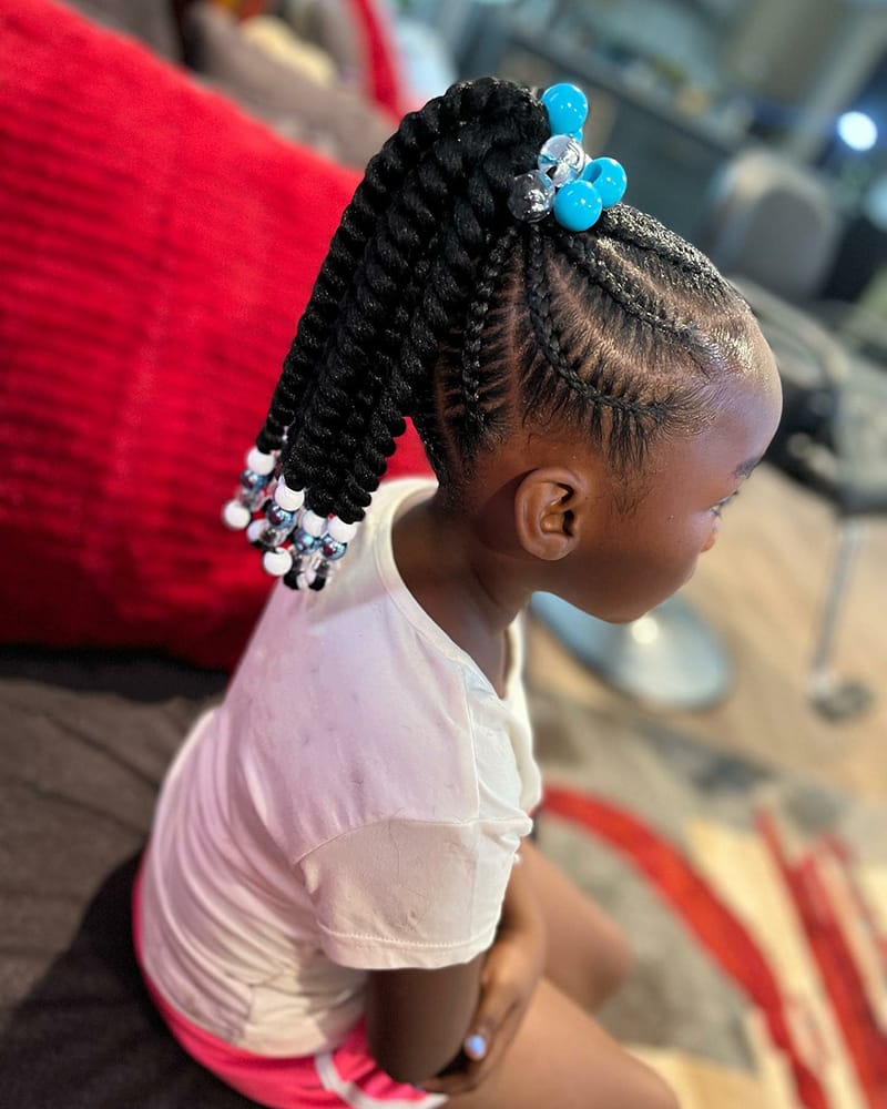 Creative Ponytail with Beads
