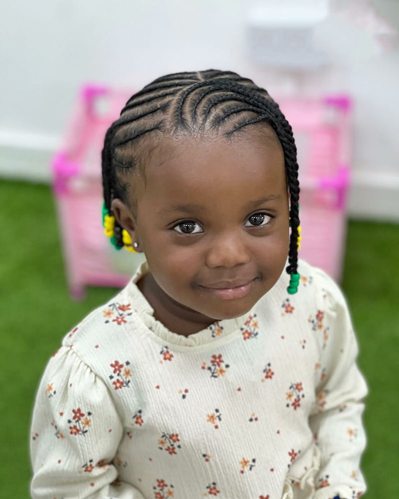 Cute Cornrows for Cutest Kids