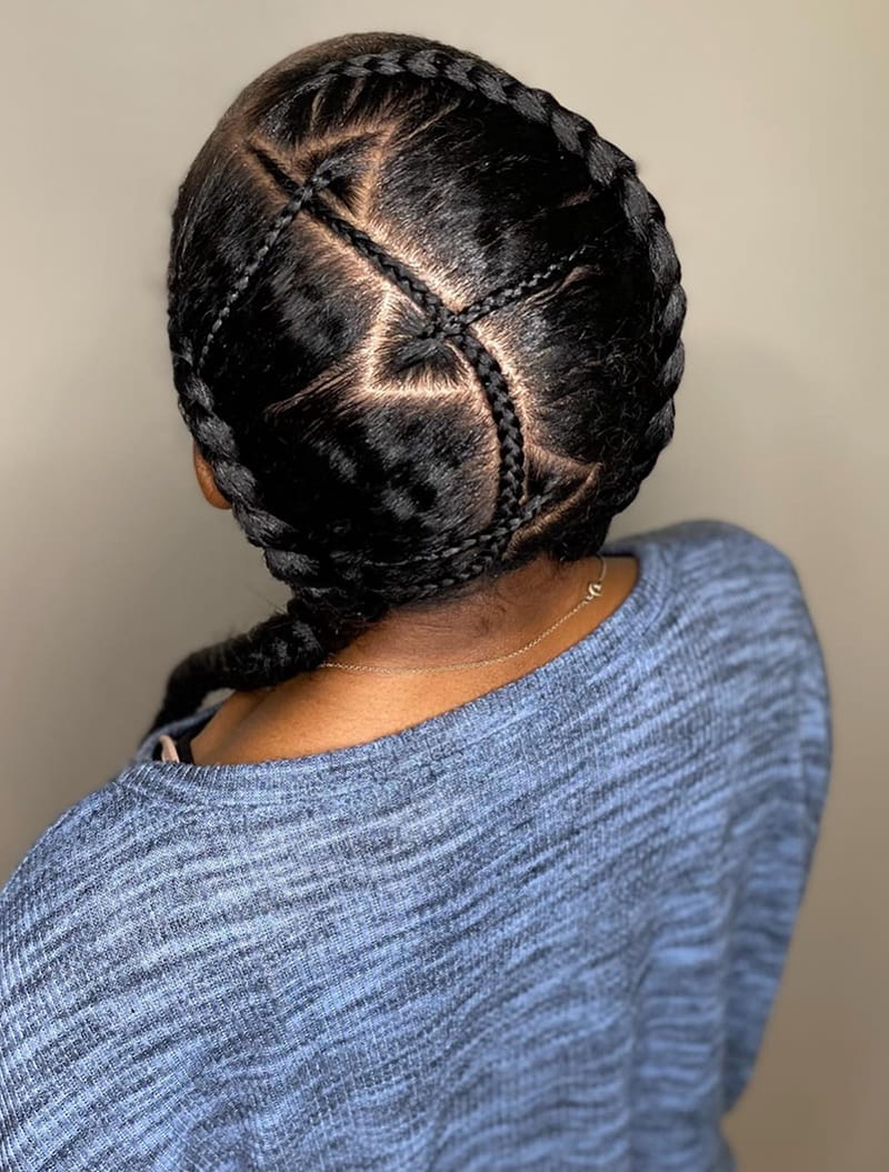 Double Braids Cornrows