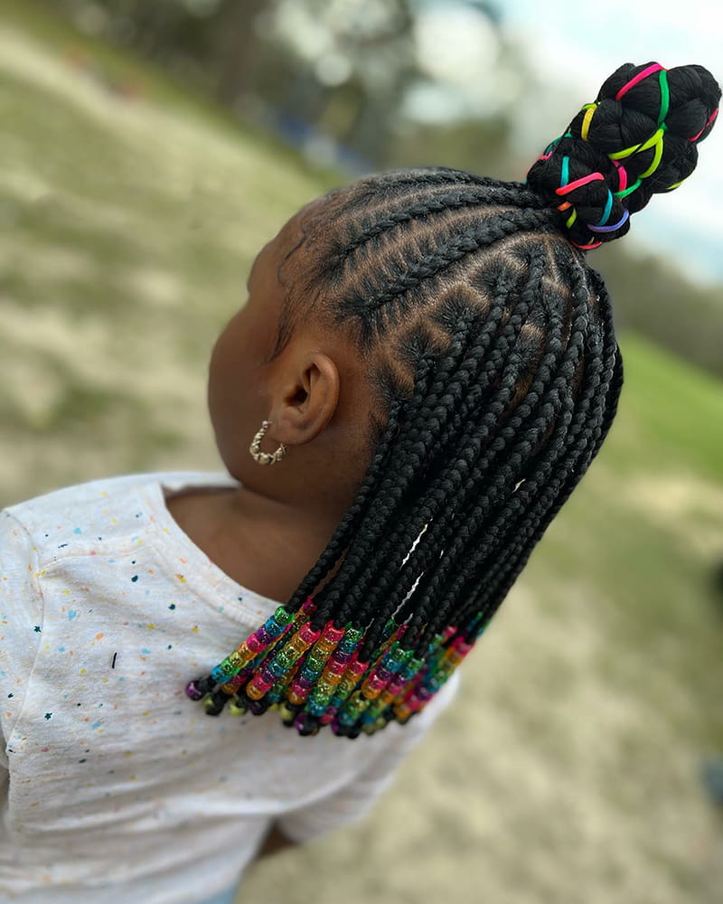 Half Updo with Rubber Bands