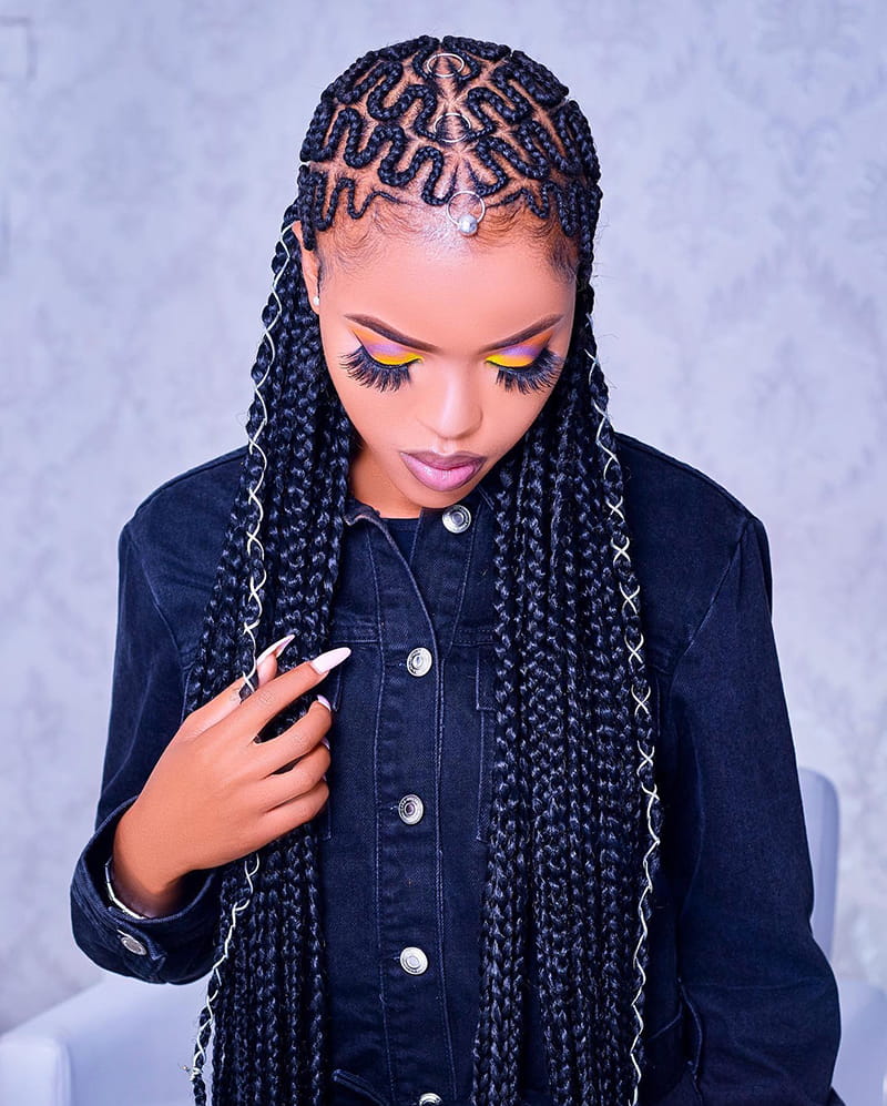 Zig-zag tribal Braids