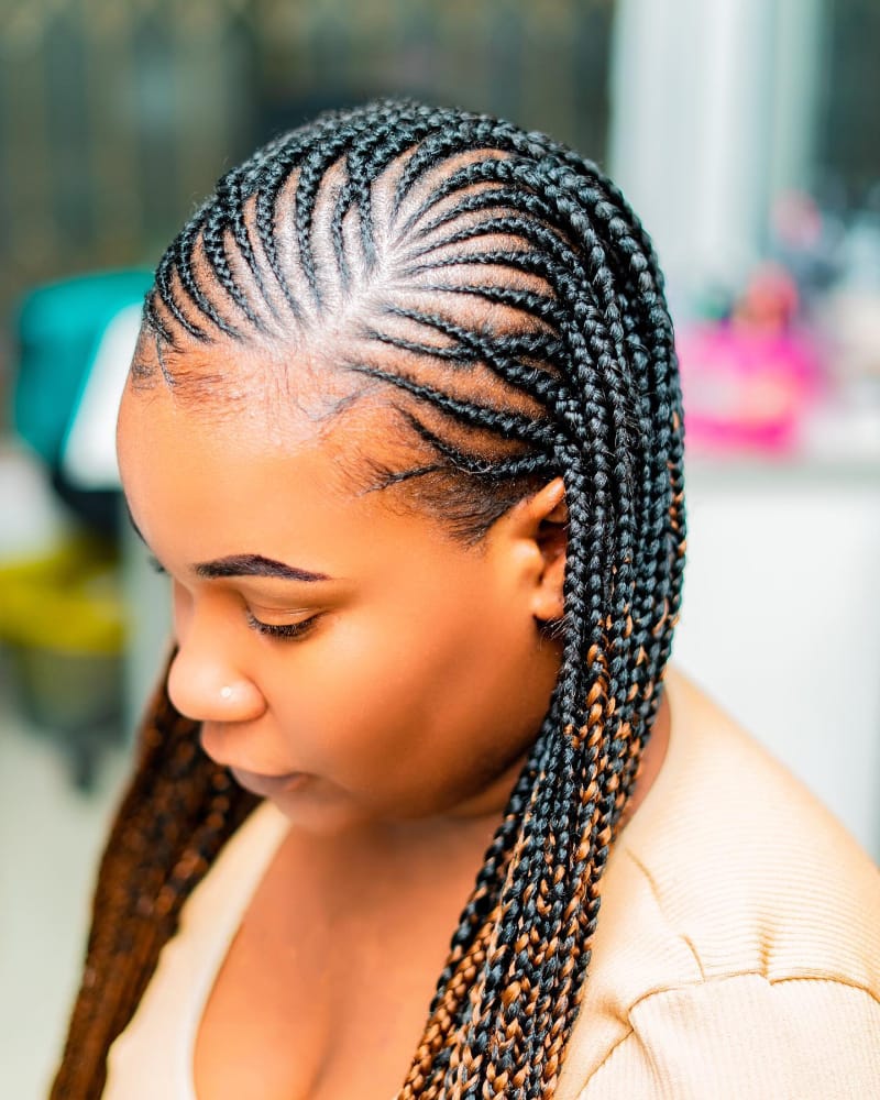 Highlighted Tribal Cornrows