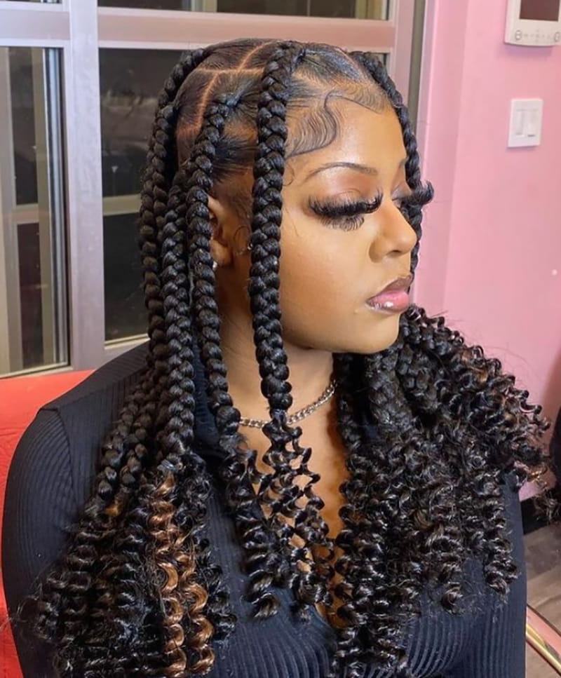 Highlighted Thick Braids