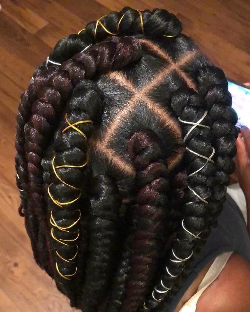 Highlighted Thick Braids