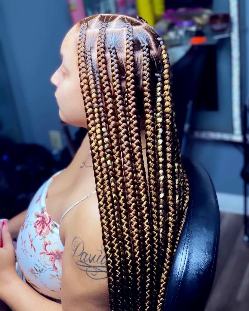 Honey Blonde Large Braids