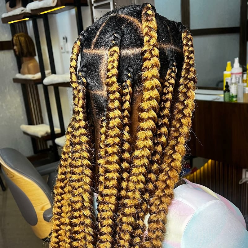 Honey Blonde Large Braids