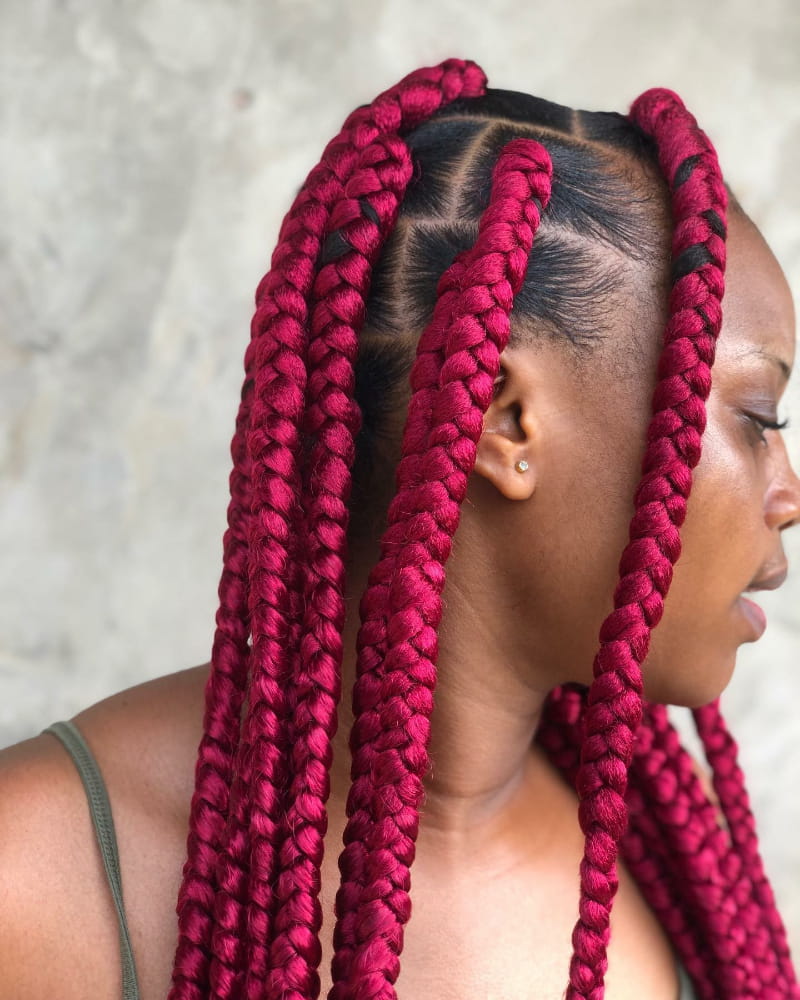Thick Red Braids