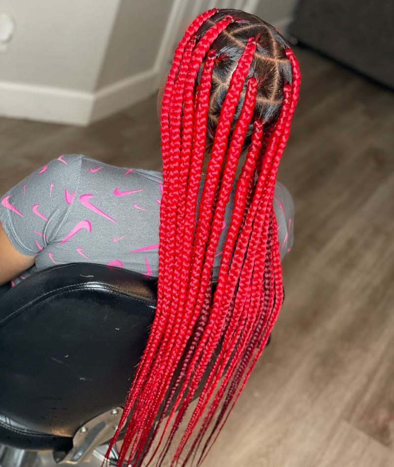 Thick Red Braids