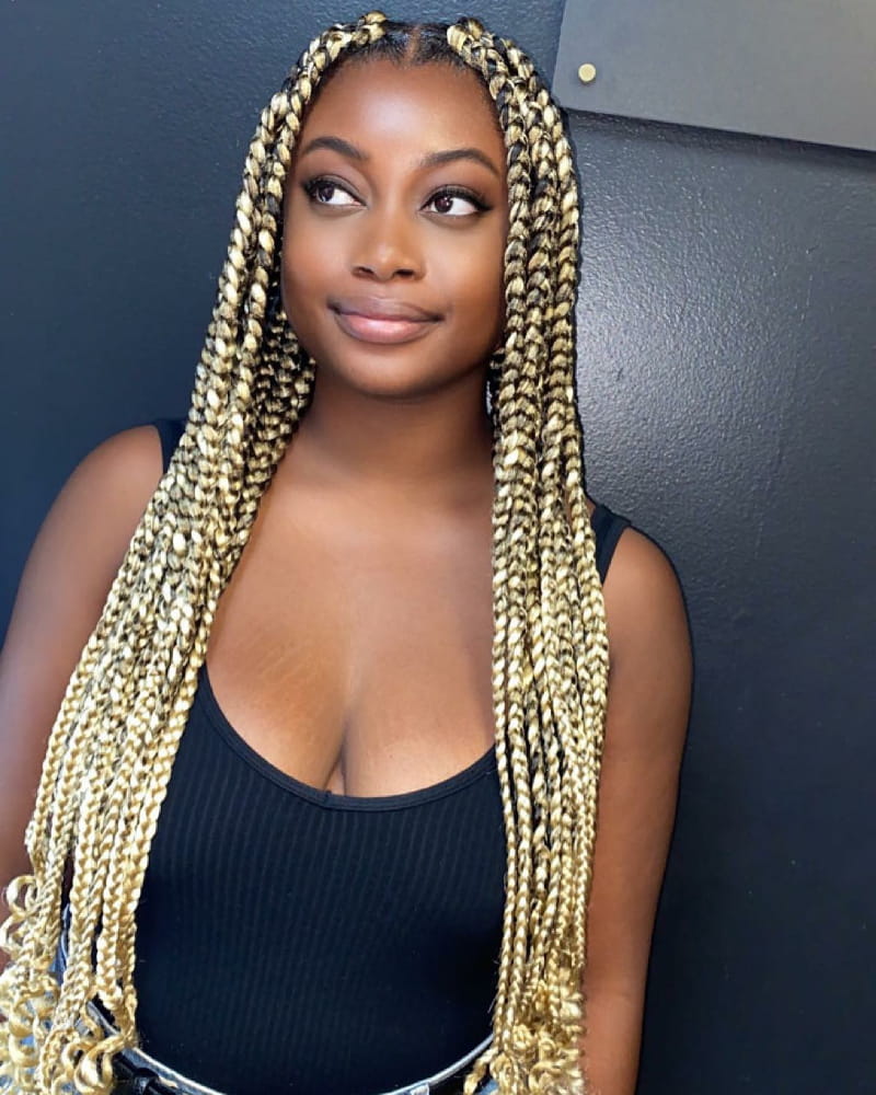 Blonde Big Box Braids