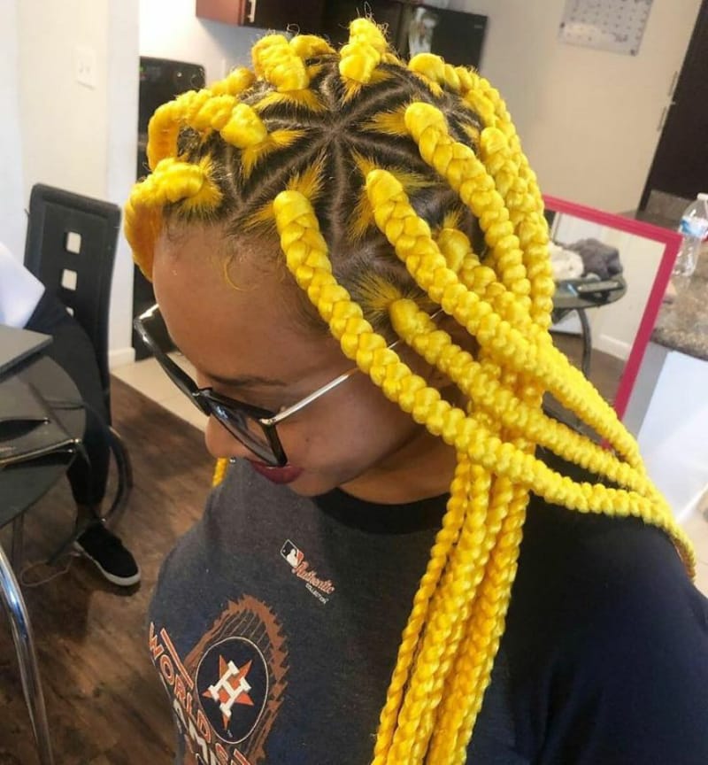 Yellow Large Braids