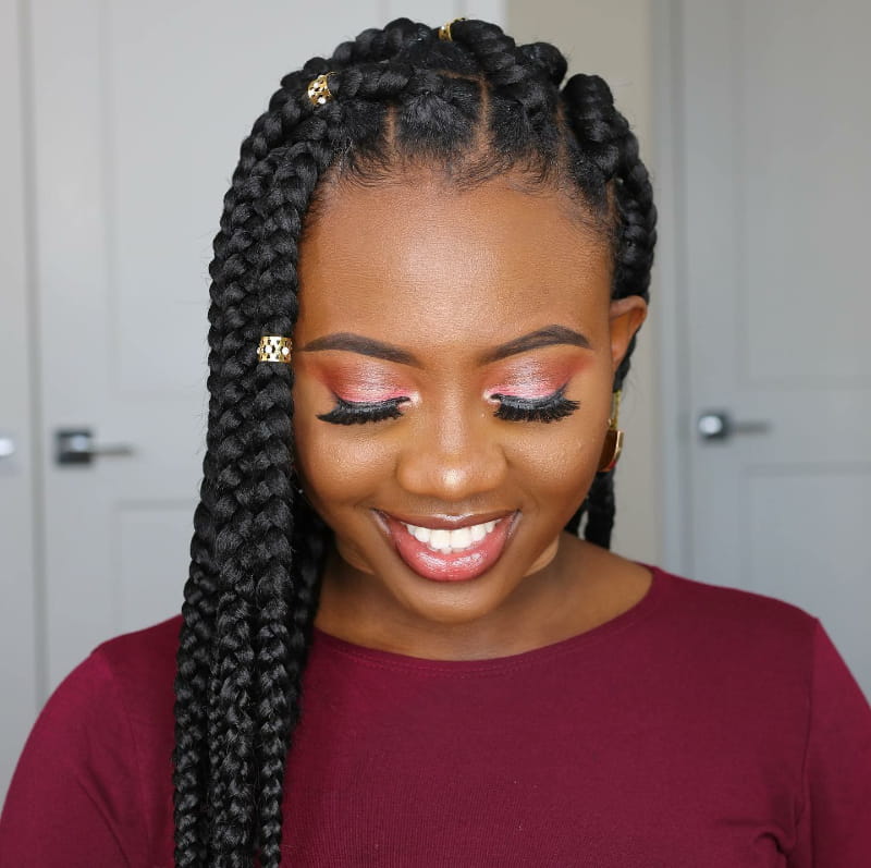 Braids with Hair cuffs