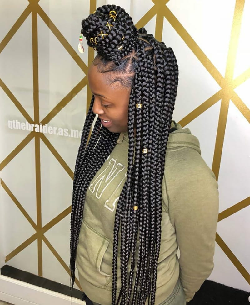 Braids with Hair Cuffs