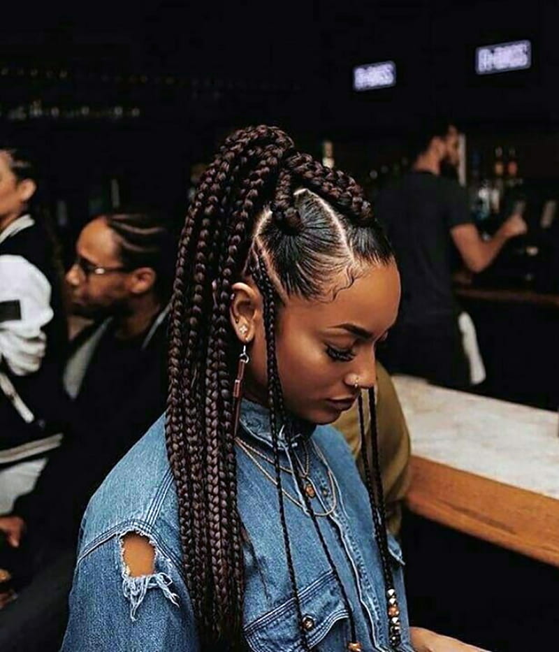 Braids with Ponytail