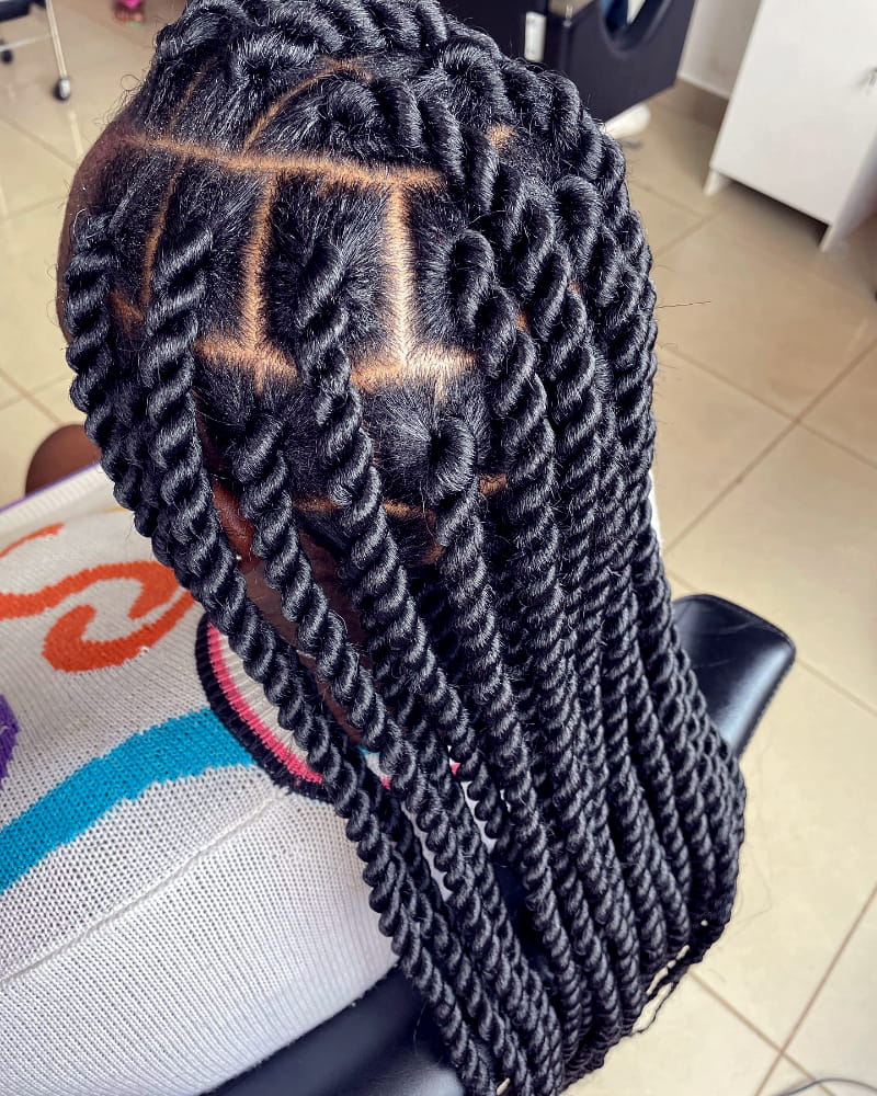 Large Twister Braids