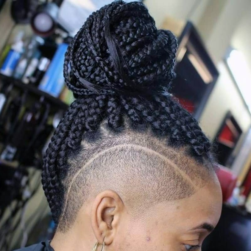 Large Braids + Mohawk