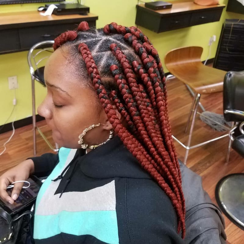 Triangle Box Braids