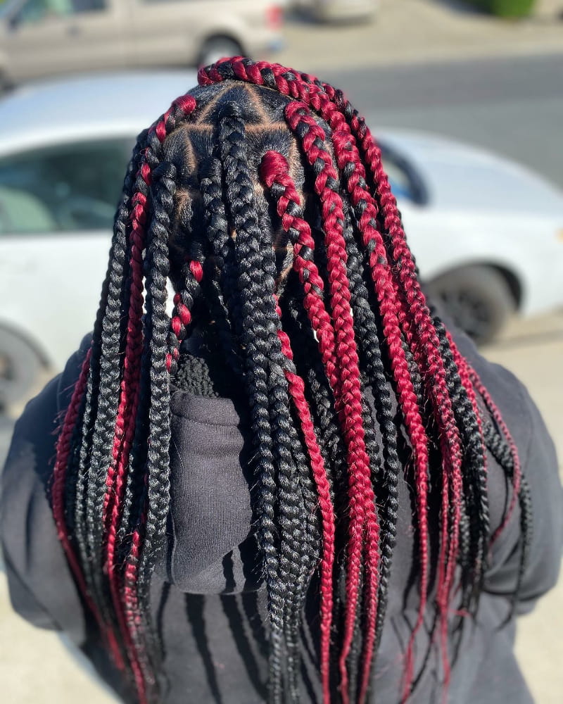 Triangle Box Braids