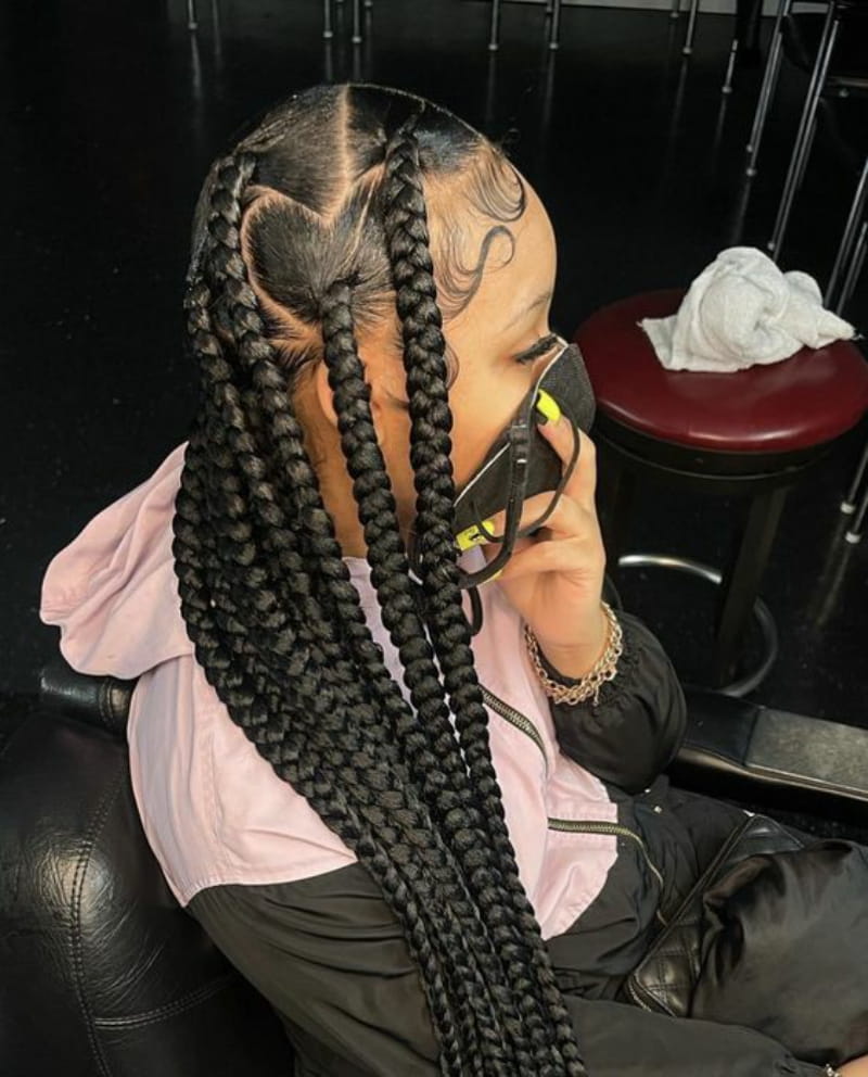 Heart-Shaped Large Braids