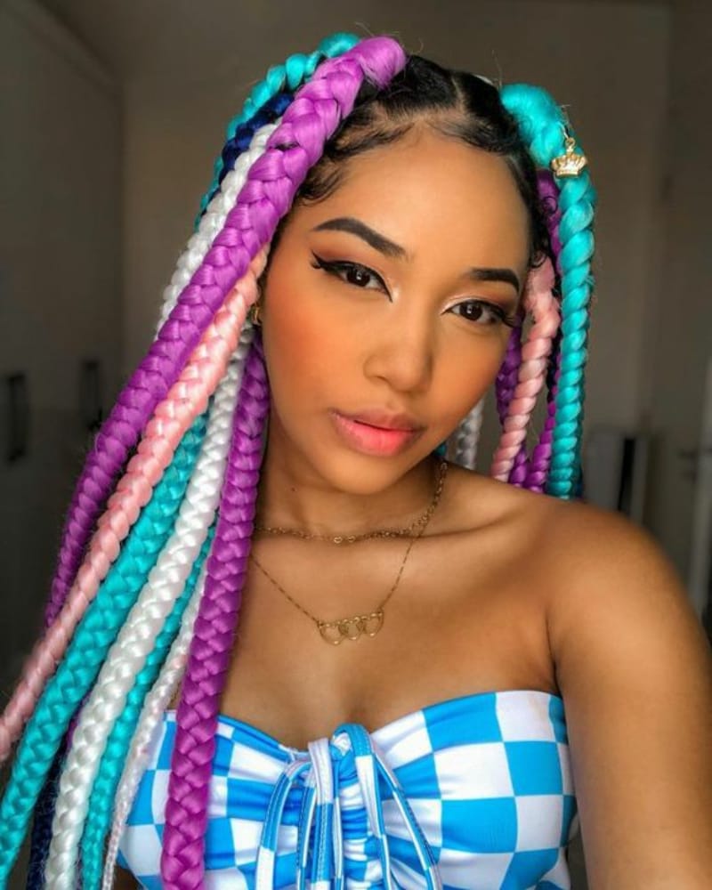 Colorful Jumbo Braids