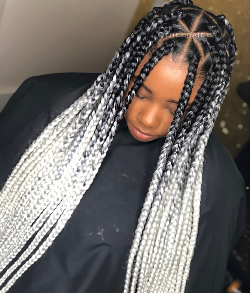 Ombre Big Box Braids