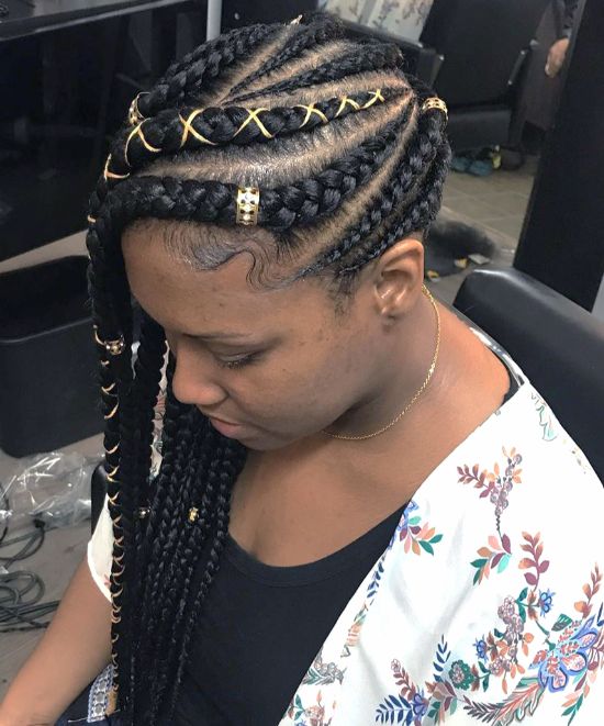 Zigzag Cornrows Braids