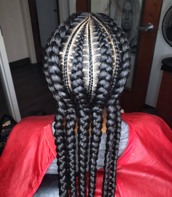 6 Braids Cornrows