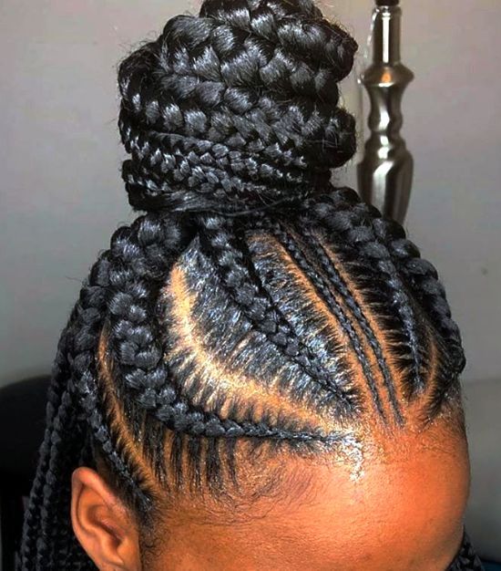 Cornrows half Updo