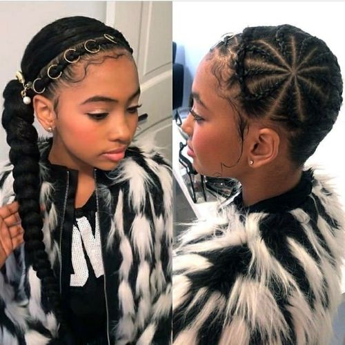 Headband Braid, Beads and Thick Ponytail : cute hairstyles for black girls