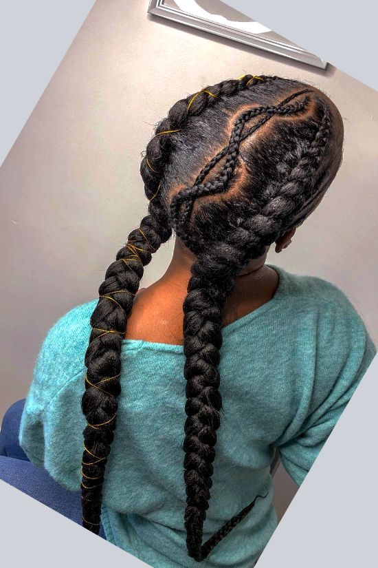 Double Braids Cornrows