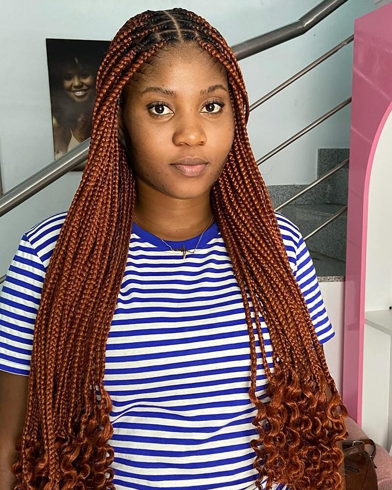 Protective Box Braids for Dark Women