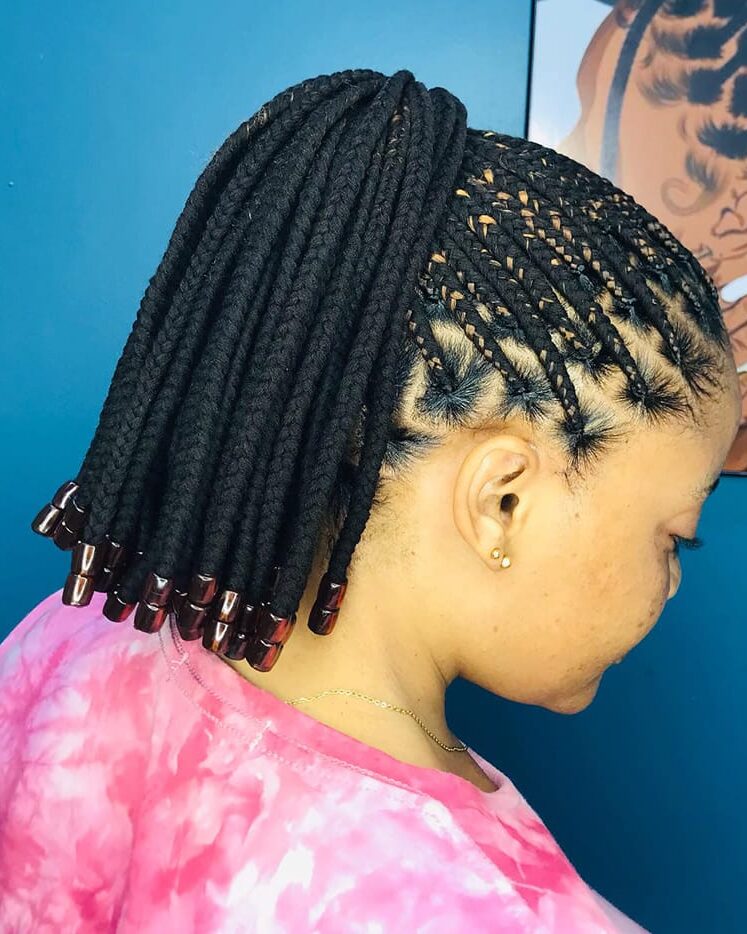 Protective Box Braids for Dark Women