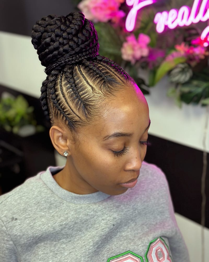 Braided High Bun