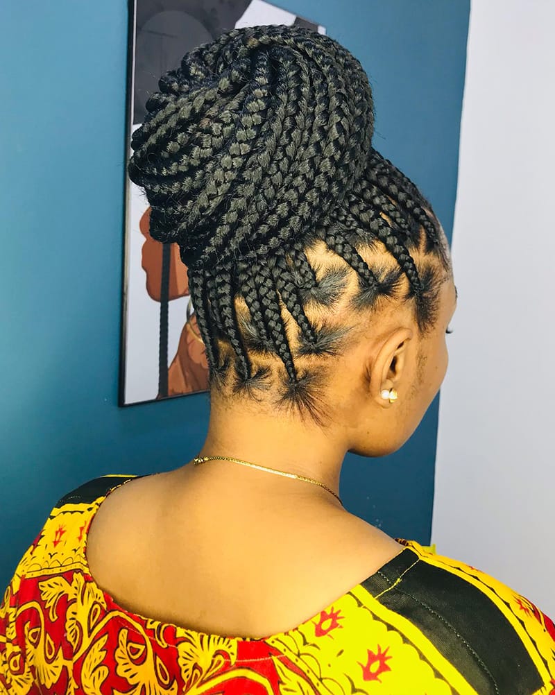 Braided High Bun