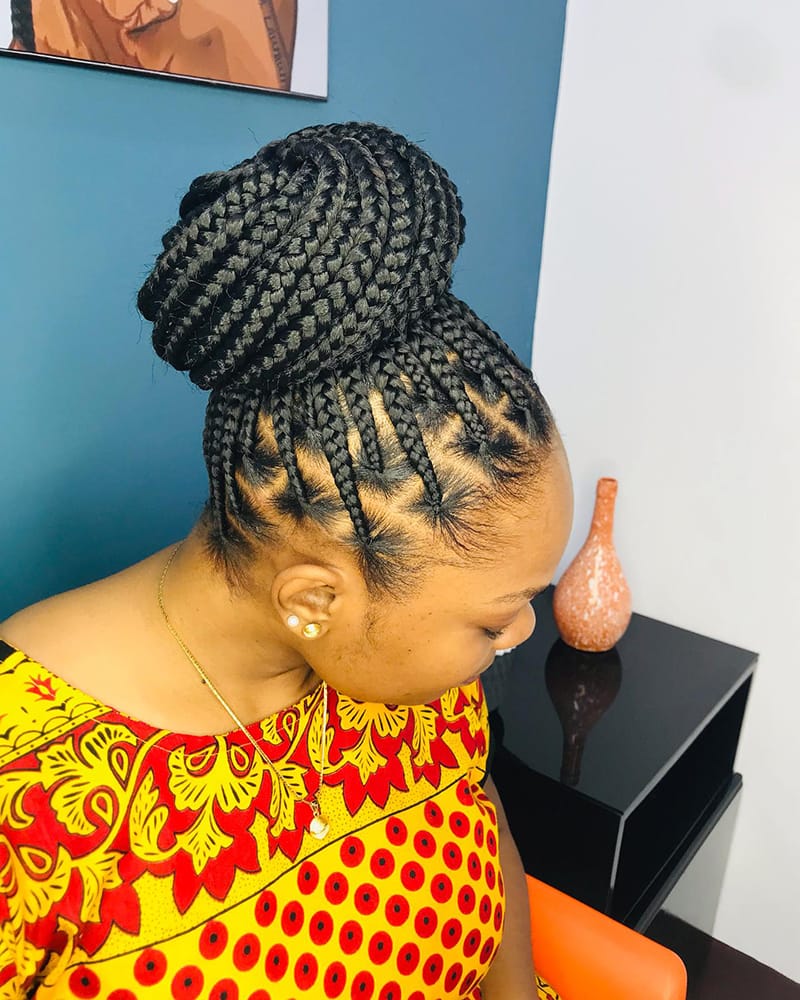 Braided High Bun