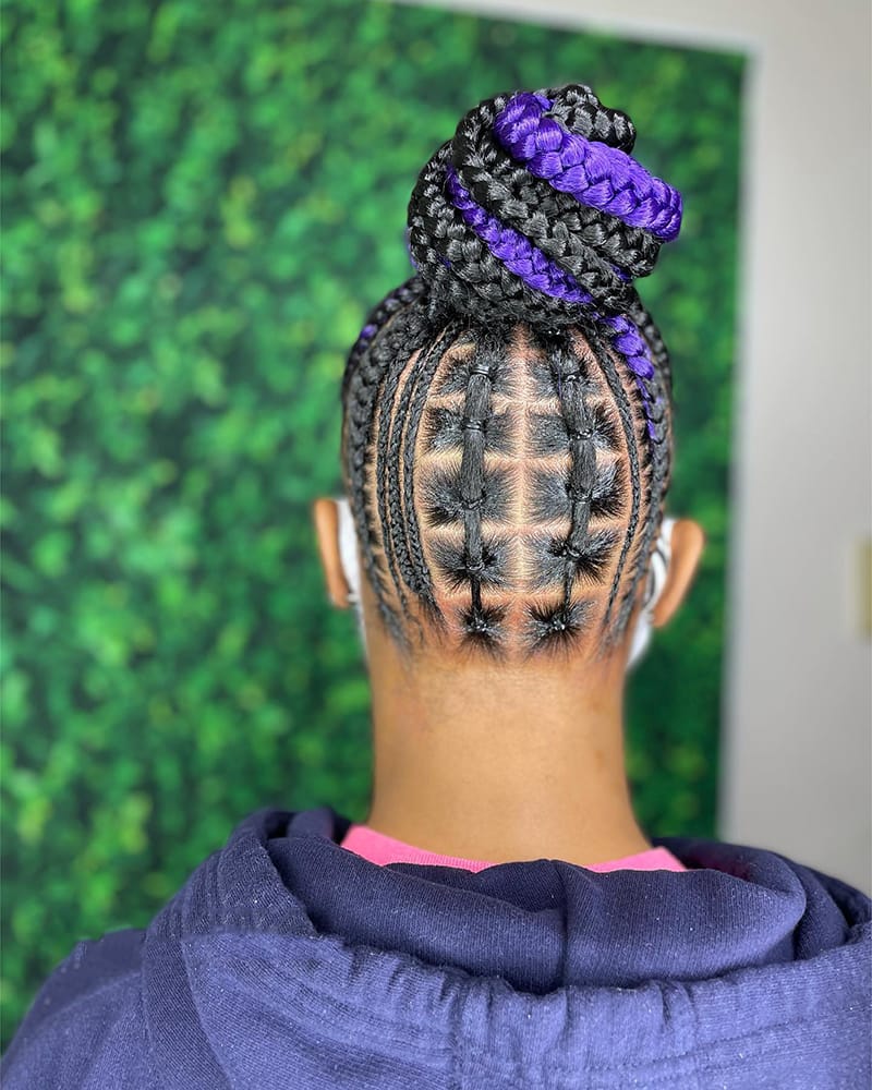 Braided Pineapple Updo Hairstyles for African AMerican Women