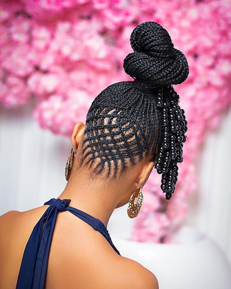 Braided Pineapple Updo Hairstyles for African AMerican Women