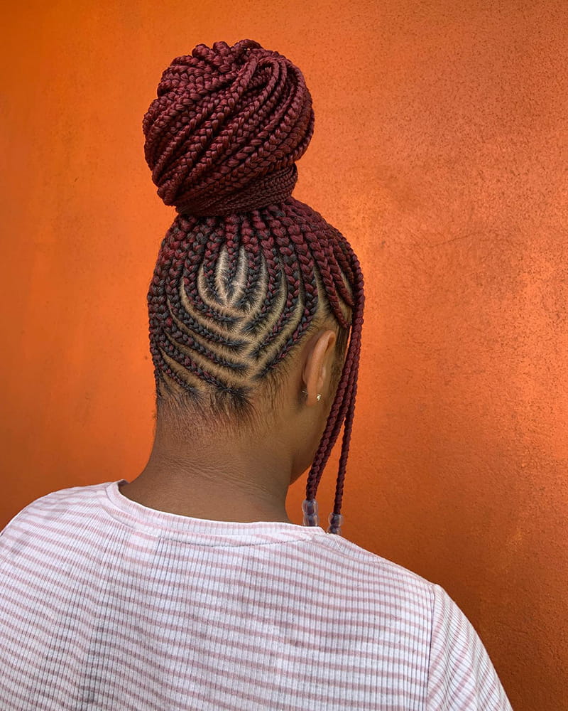 Braided Pineapple Updo Hairstyles for African AMerican Women