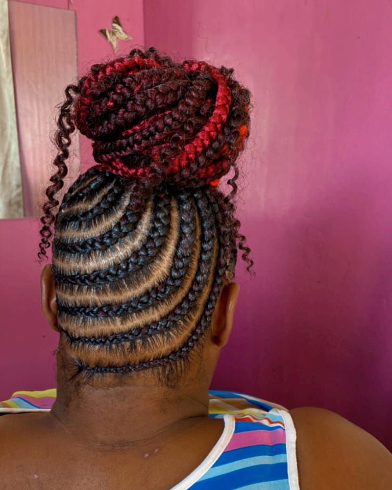 Braided Pineapple Updo Hairstyles for African AMerican Women