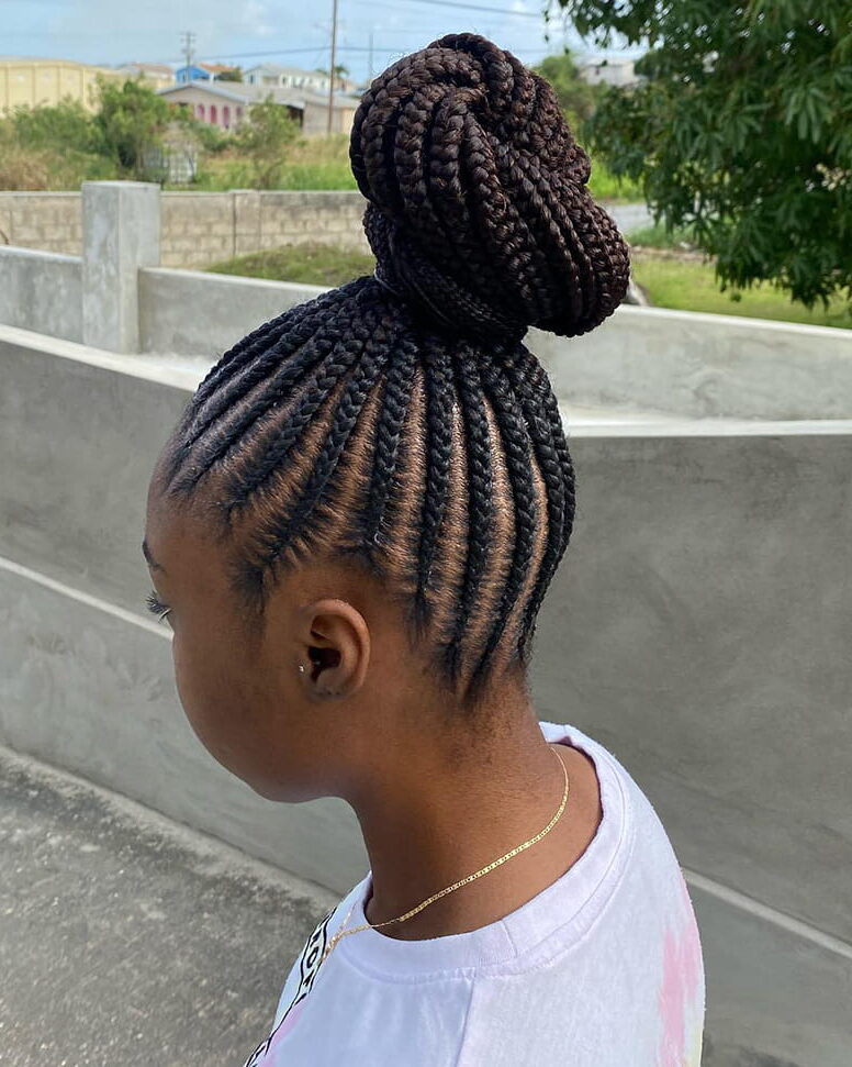 Braided Pineapple Updo Hairstyles for African AMerican Women