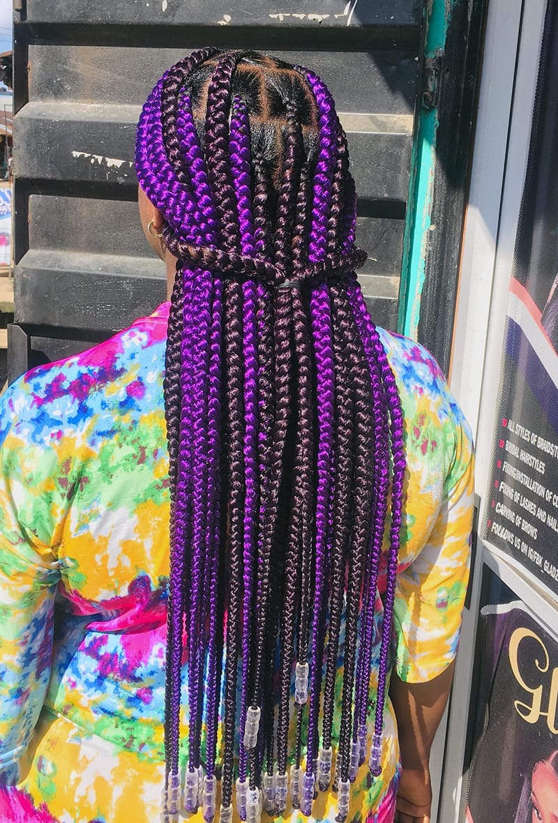 Colorful Box Braids