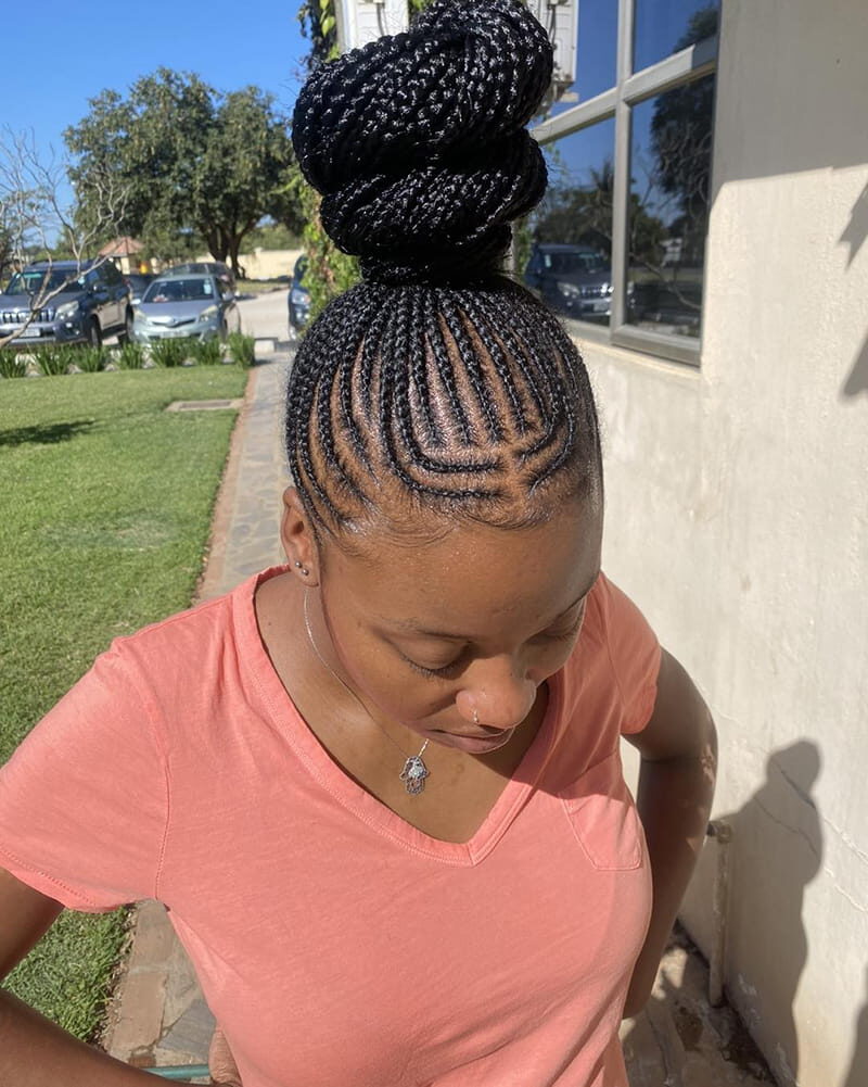 Cornrow Updo