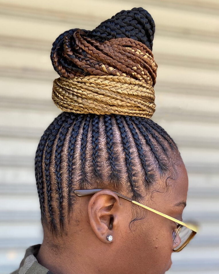 Cornrow Updo