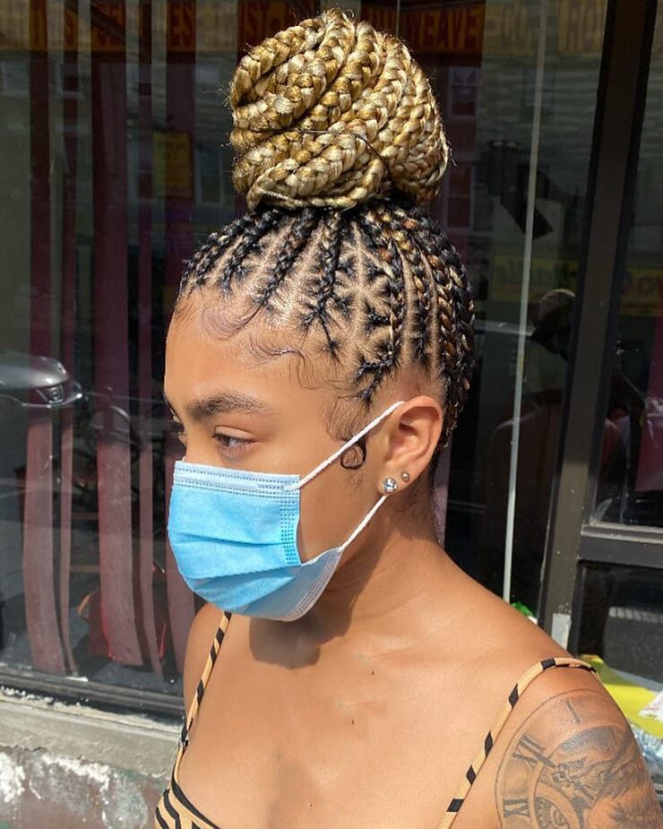 Cornrow Updo