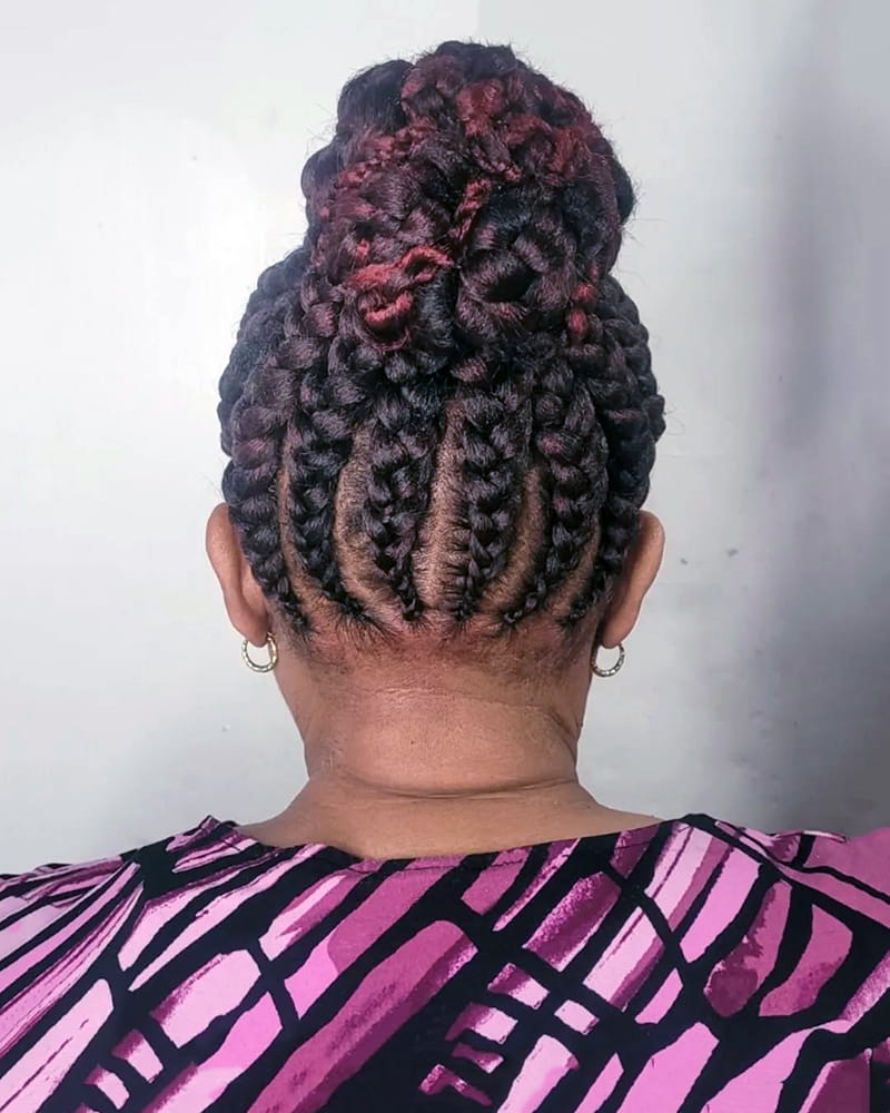 Cornrow Updo