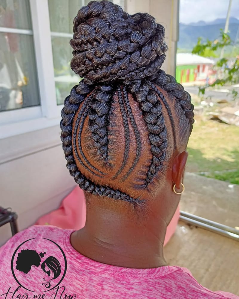 Cornrow Updo