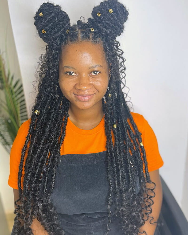 Goddess Faux Locs for African American Women