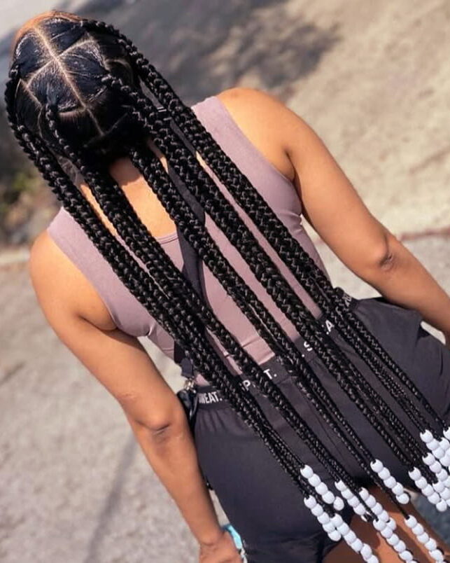 Jumbo Braids Style to Protect Your Natural Hair